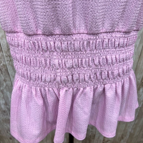 Cato Pink Ruffled Flutter Sleeve Blouse - Picture 5 of 9